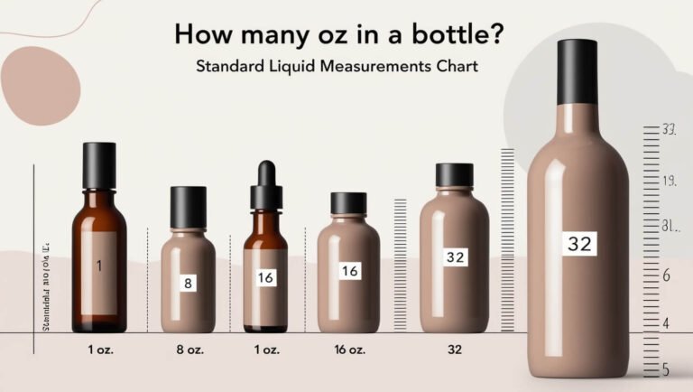 How Many Oz in a Bottle: Standard Liquid Measurements Chart